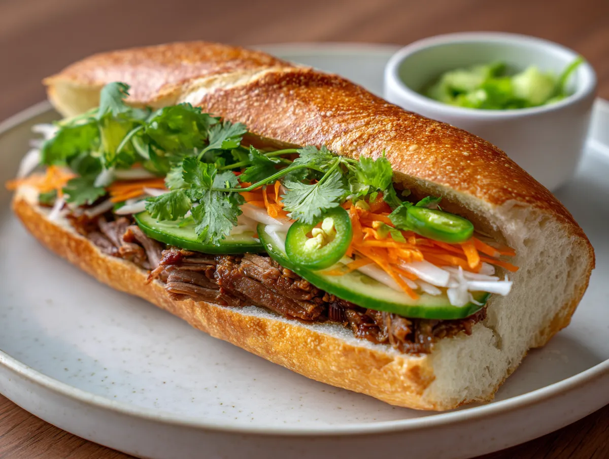 Bánh Mì - Vietnamesisk Baguette med Fläsk och Picklade Grönsaker