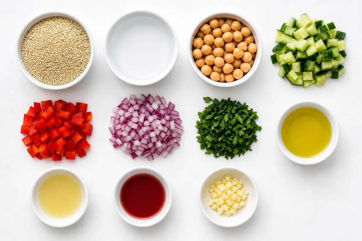Ingredienser till Bästa Quinoasalladen