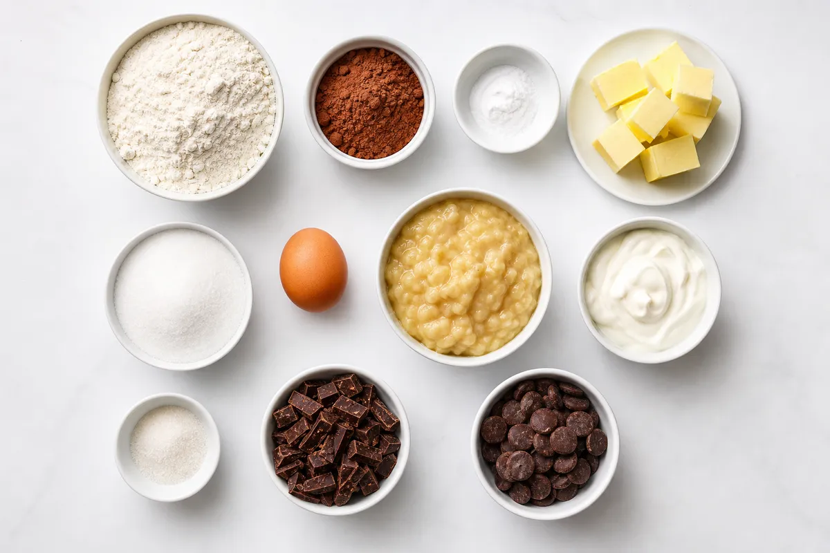 Ingredienser till Chokladbananbröd