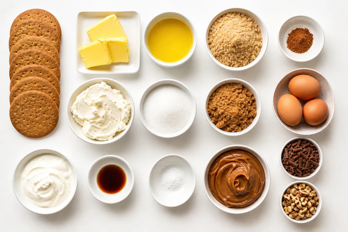 Ingredienser till Dulce de Leche Cheesecake