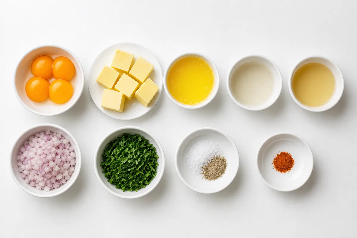 Ingredienser till Enkel bearnaisesås med stavmixer