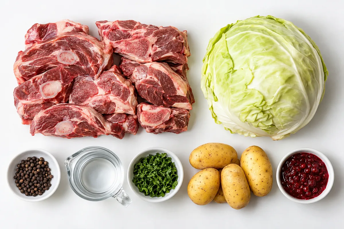 Ingredienser till Fårikål