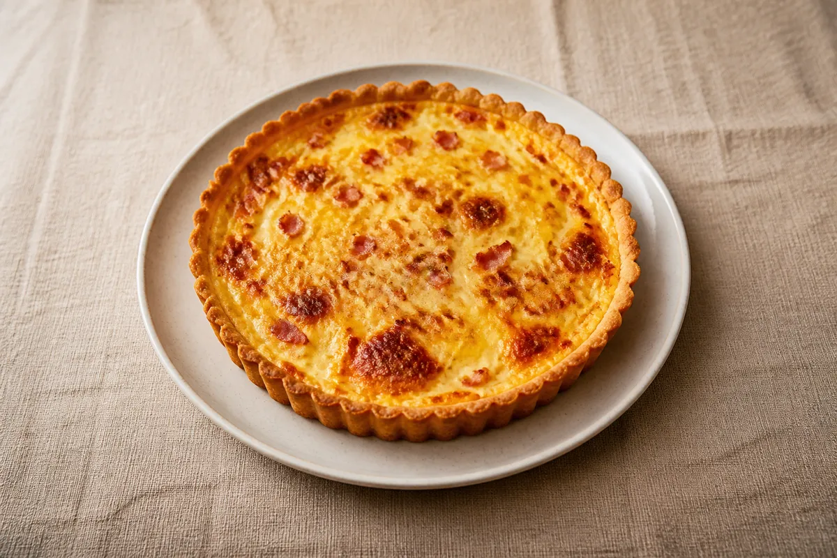 Quiche Lorraine – fotograferad ovanifrån