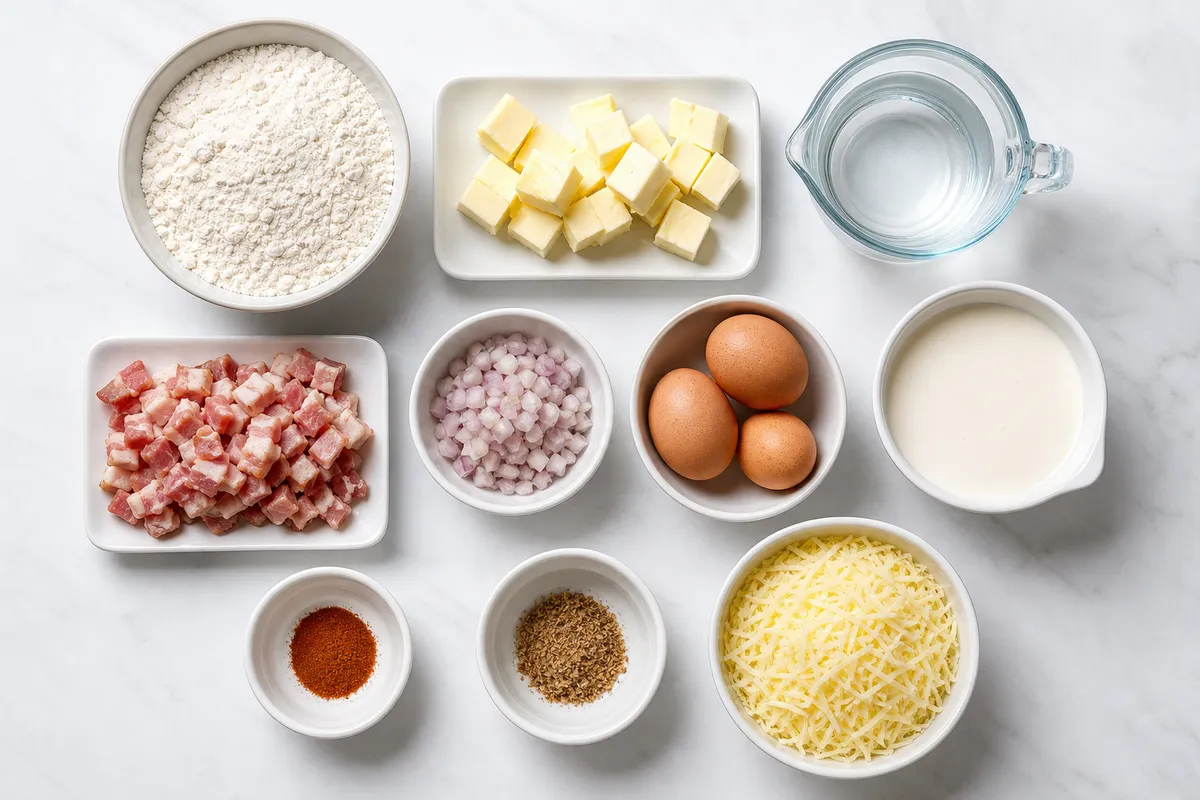 Ingredienser till Quiche Lorraine