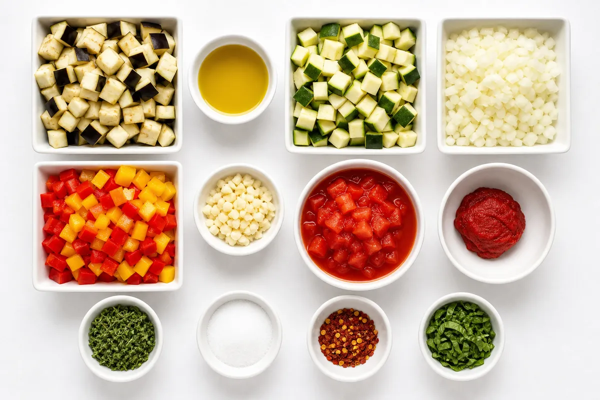 Ingredienser till Klassisk ratatouille