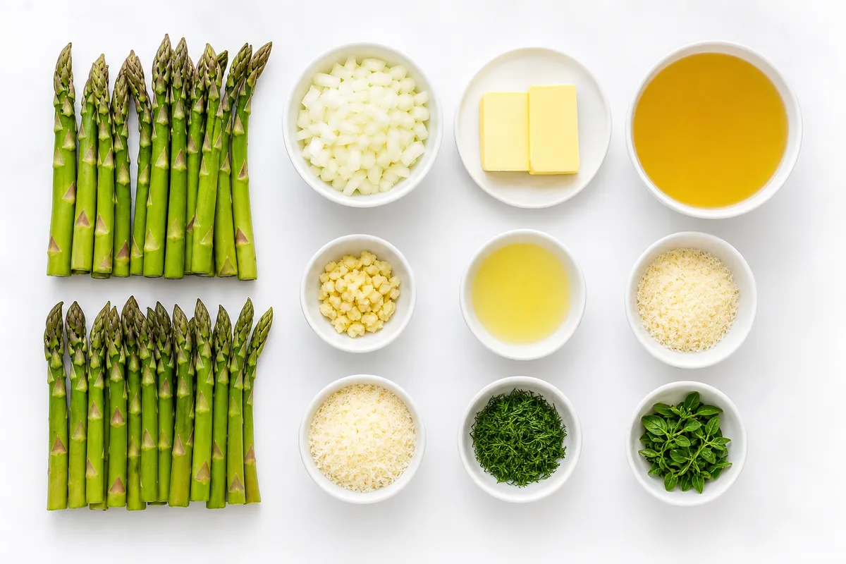 Ingredienser till Sparrissoppa med citron och parmesan