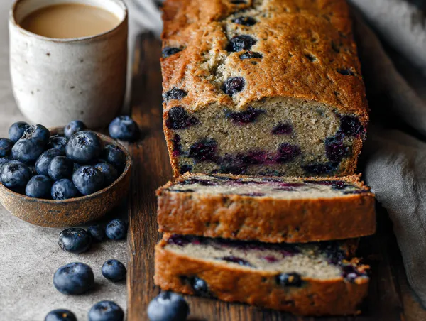 Bananabröd med blåbär
