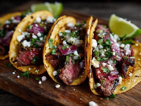 Carne Asada Tacos - Mexikanska Grillade Biff-tacos med Avokado