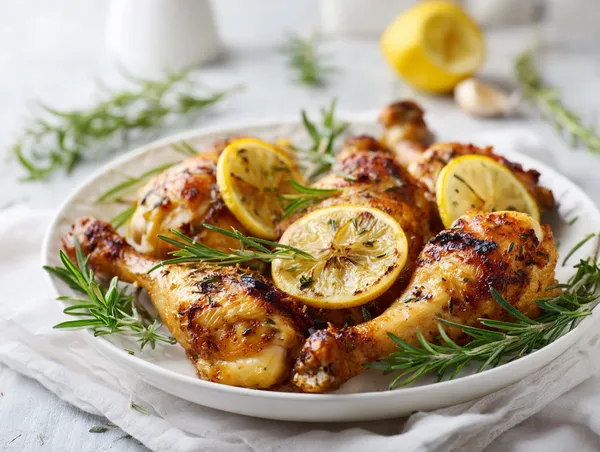 Citron- och vitlökskycklingklubbor