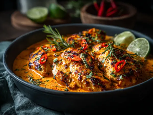 Glutenfri Kokosnöt-Lime Kyckling i En Panna