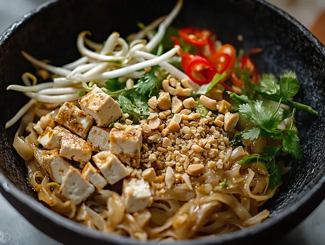 Autentisk Pad Thai - Thailändska Nudlar med Kyckling