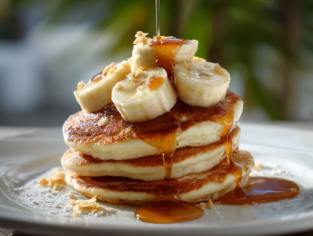 Fluffiga Bananpannkakor