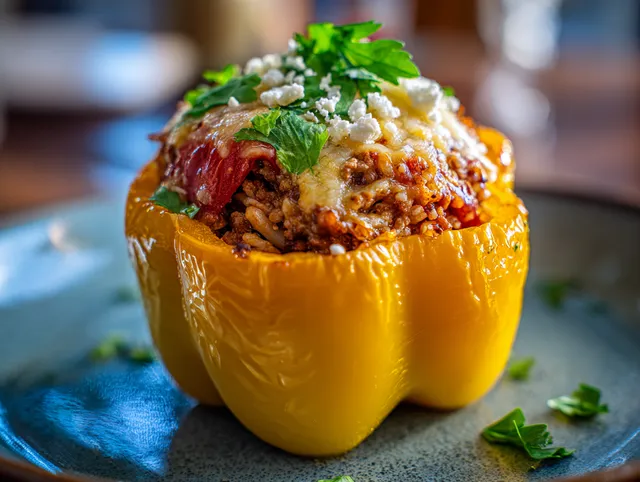 Glutenfria Fyllda Paprikor med Köttfärs och Ris