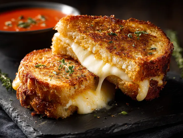 Grilled Cheese Sandwich med Tre Ostar