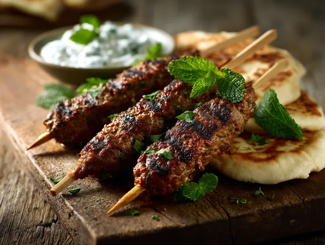 Koftas med myntayoghurt