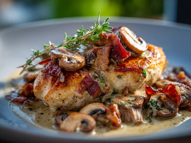 Krämig Kyckling Supreme med Svamp och Pancetta