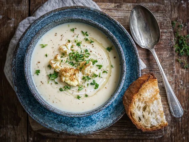 Krämig Rostad Blomkålssoppa