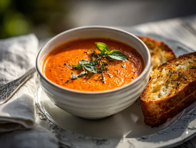 Krämig Rostad Paprikasoppa