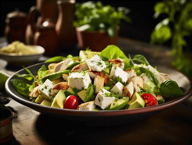 Kycklingsallad med Fetaost och Avokado
