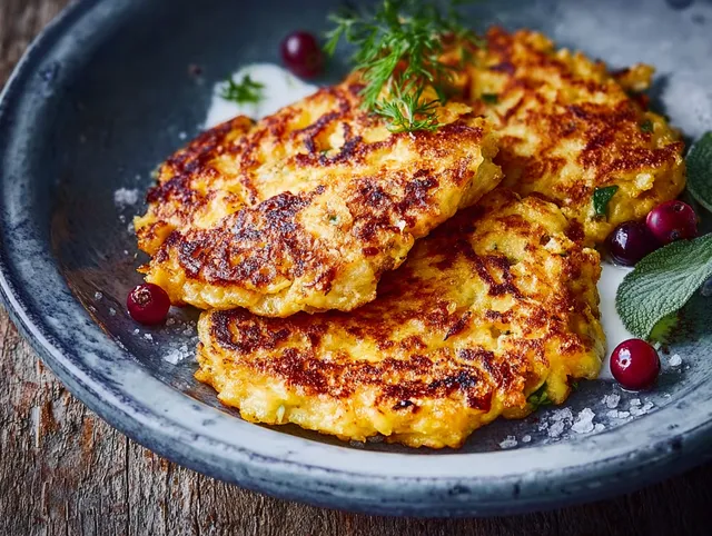 Raggmunk - Klassiska Svenska Potatispannkakor med Fläsk och Lingon