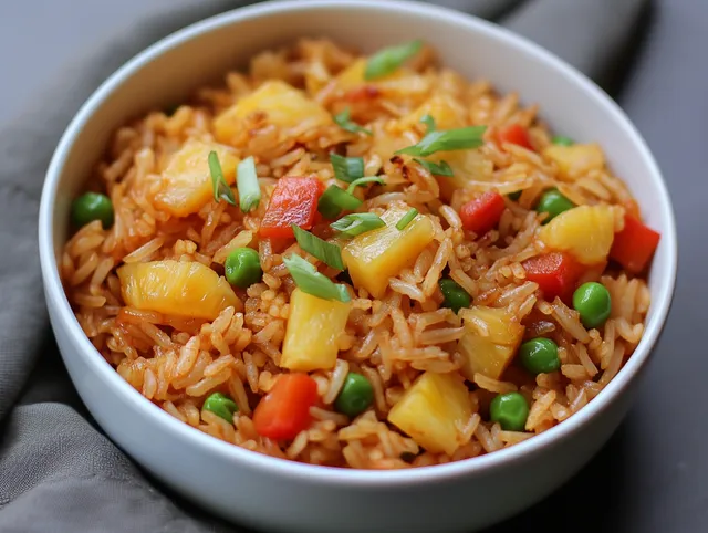 Stekt Ris med Ananas