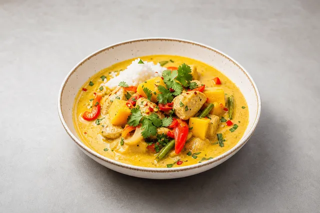 Thailändsk gul curry med mango