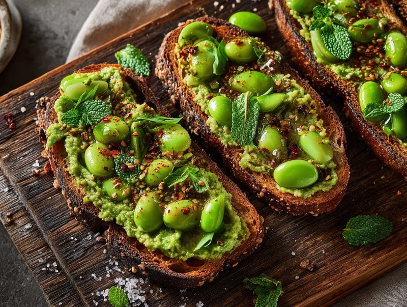 Bondbönsröra som hummus på surdeg