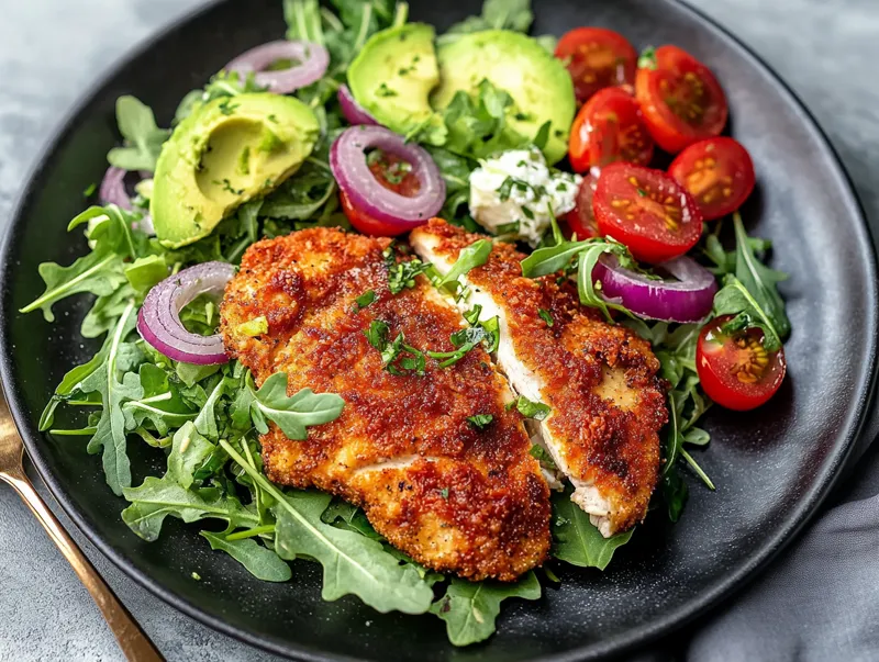 Chicken Milanese med ruccolasallad