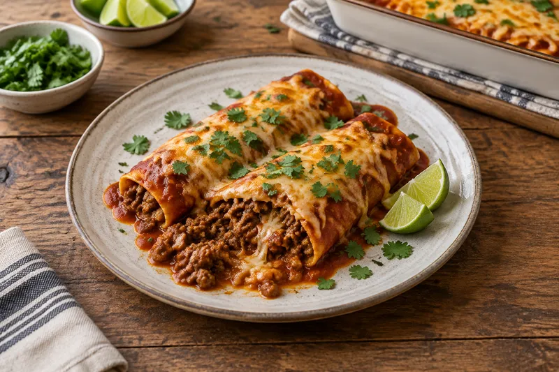 Enchiladas med nötfärs
