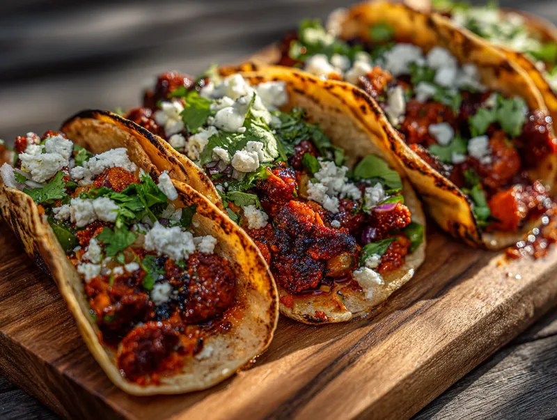 Enkla Mexikanska Chorizo-tacos med Poblano och Chipotle