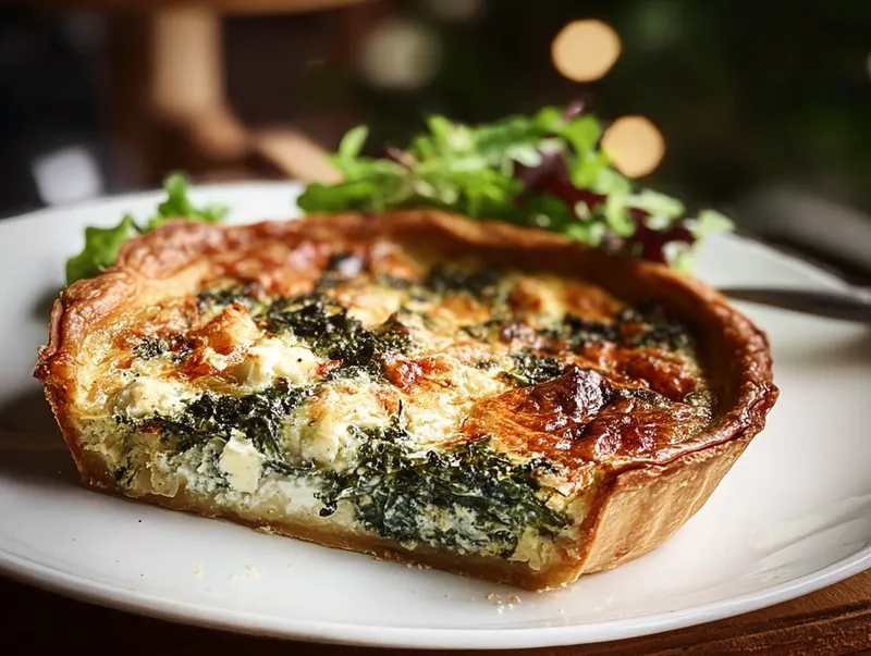 Grönkålspaj med ädelost