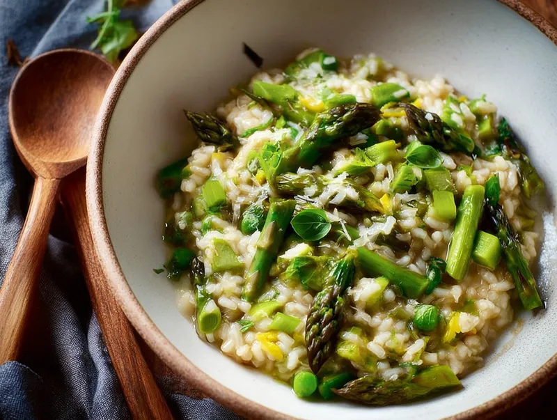 Krämig Sparrisrisotto