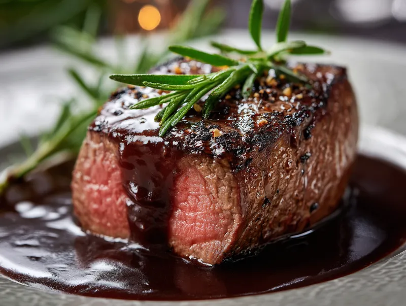 Oxfilé med Rödvinssås