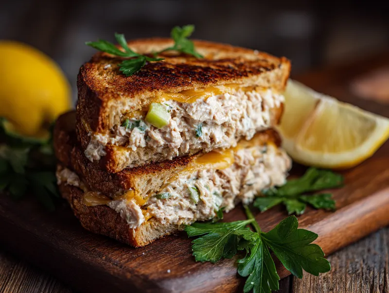 Tuna Melt - Varm Tonfisksmörgås med Smält Ost