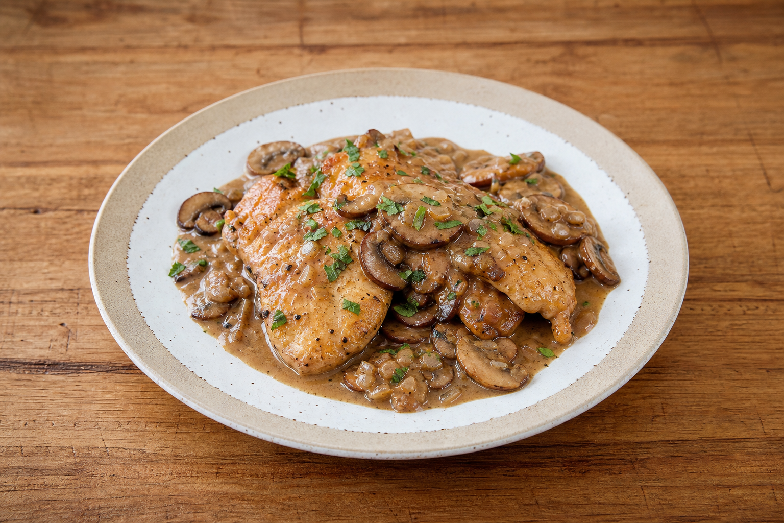 Kyckling marsala med svampsås