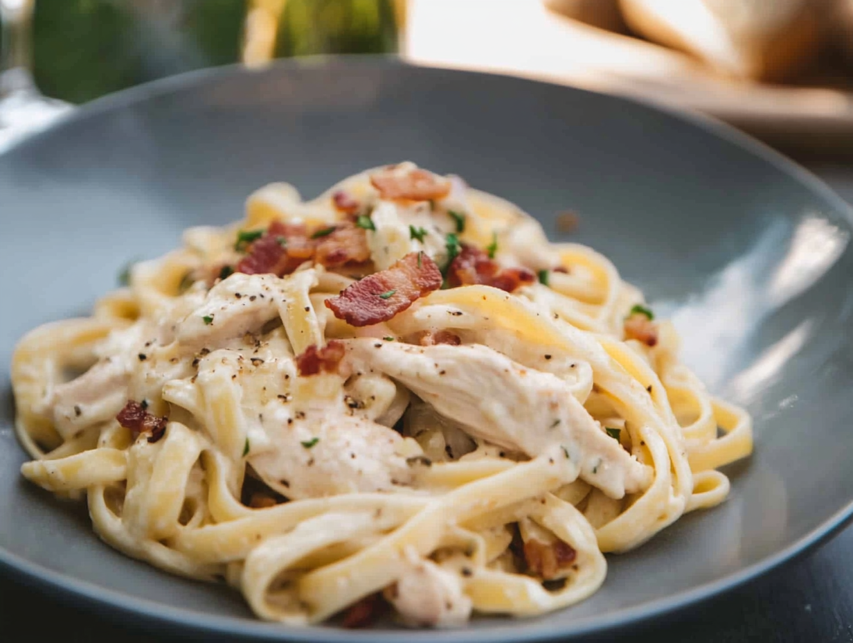 Kycklingpasta med bacon