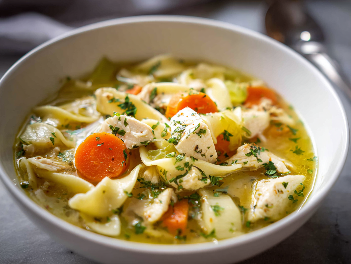 Kycklingsoppa med Pasta